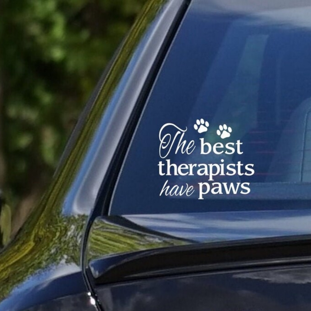 4/$20 The best therapist have paws car decal